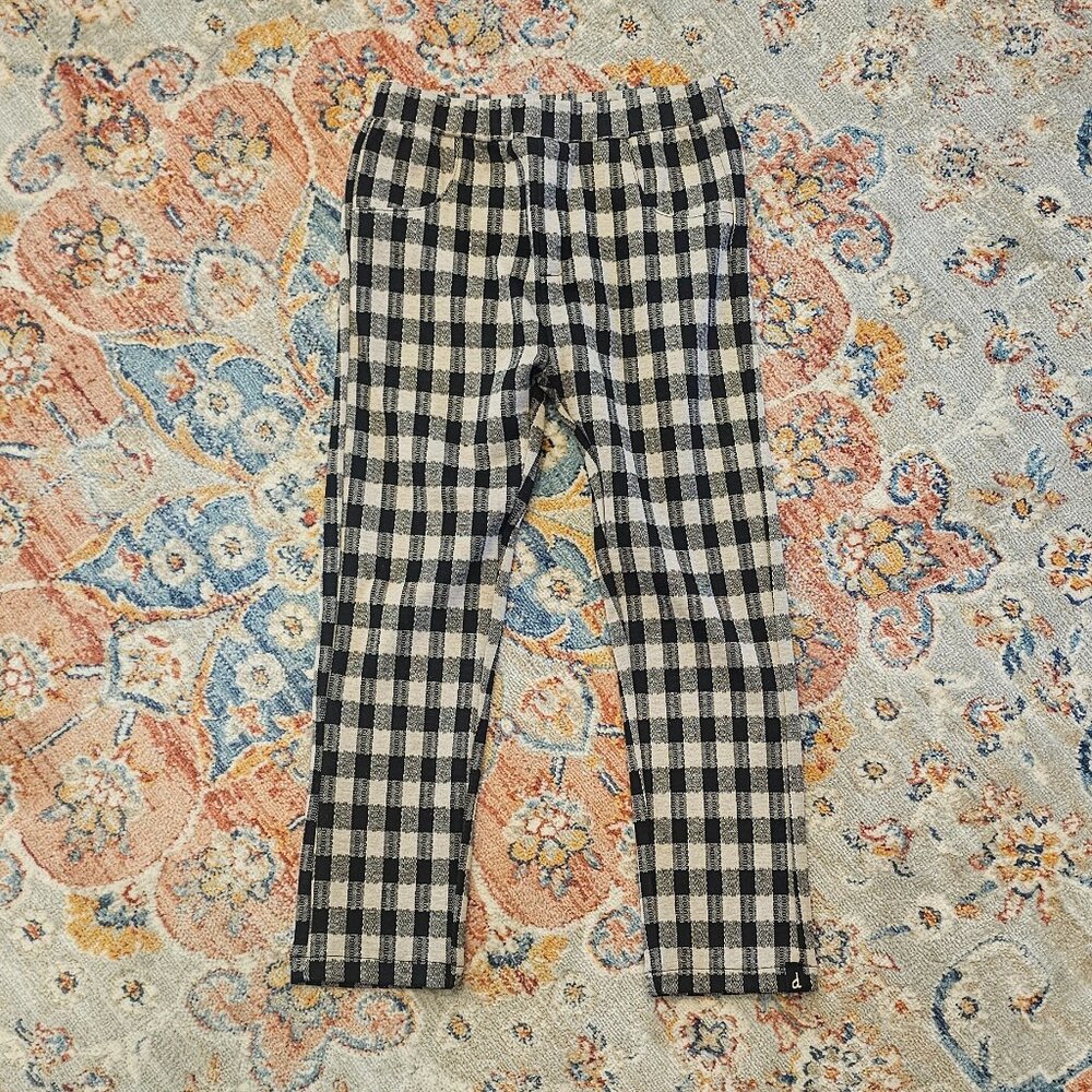 Duex nar duex black/black check print jeggings